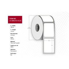 Premium Capture Label 38x18mm - Core 25mm | High-Quality, Durable & Versatile Labels - CA-880243-012D
